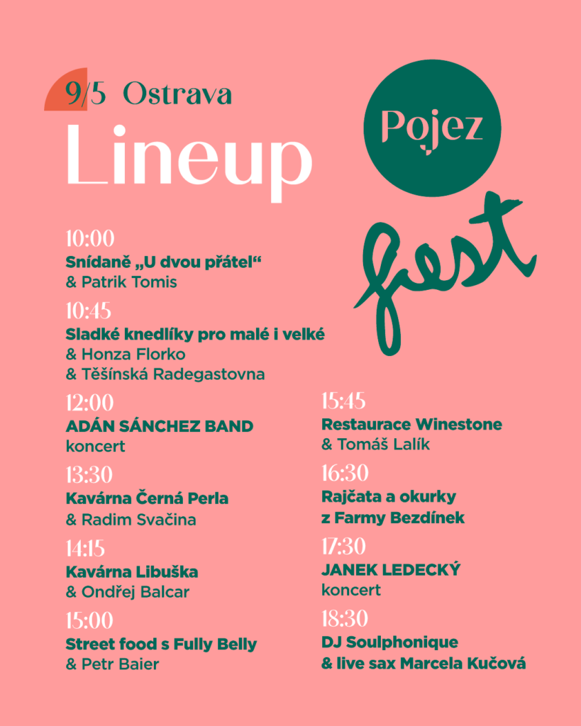 Pojez fest Ostrava 2026 Lineup